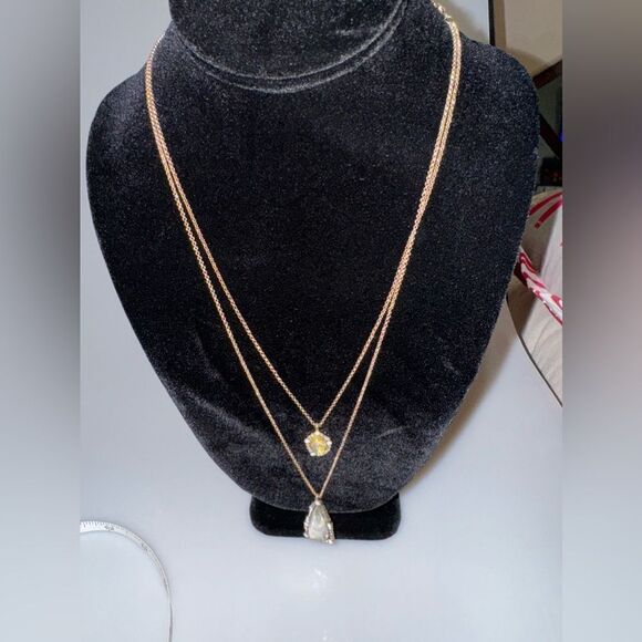 ROSEGOLD DOUBLE NECKLACE NEW - Picture 1 of 4